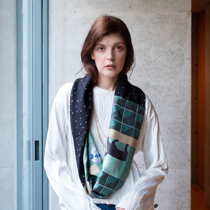 11月上入荷！Silk & Merino Wool 'The New Favorite' emerald green ループスカーフ