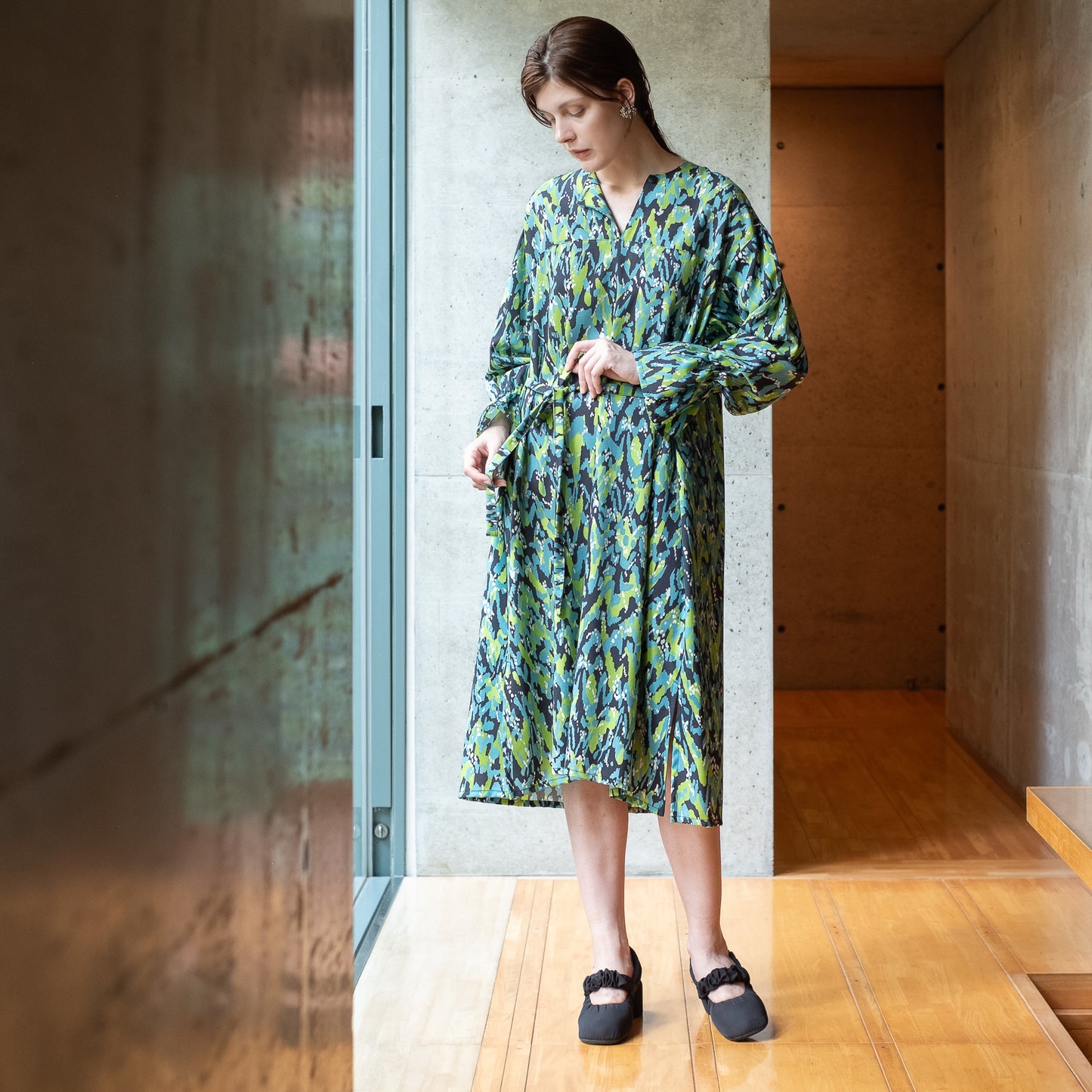 ウール Peplum Sleeve Dress 'Saint-Tropez'