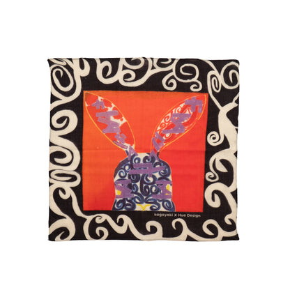 Mouchoir double gaze en coton bio vert 'Glandier'