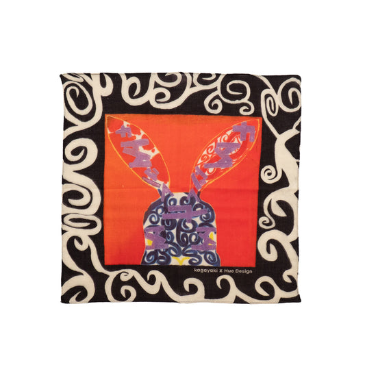 Mouchoir double gaze en coton bio vert 'Glandier'