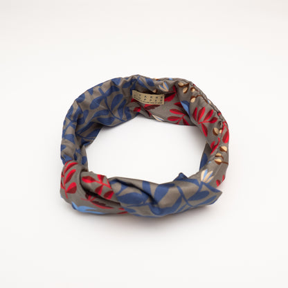 Silk 'Whitby' grey ヘッドスカーフ
