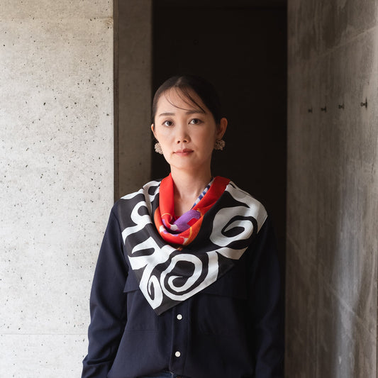 kagayaki工房  清水 俊介 シルク大判スカーフ