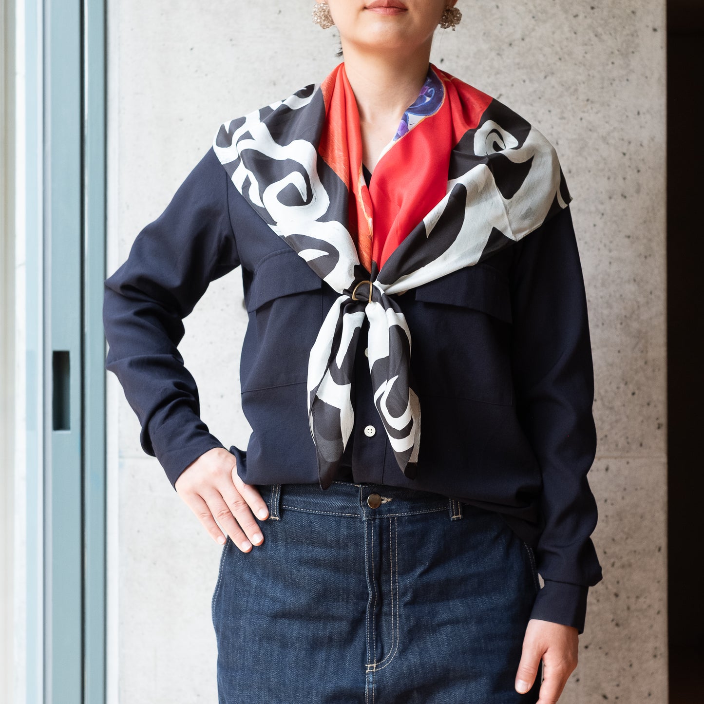 kagayaki工房  清水 俊介 シルク大判スカーフ