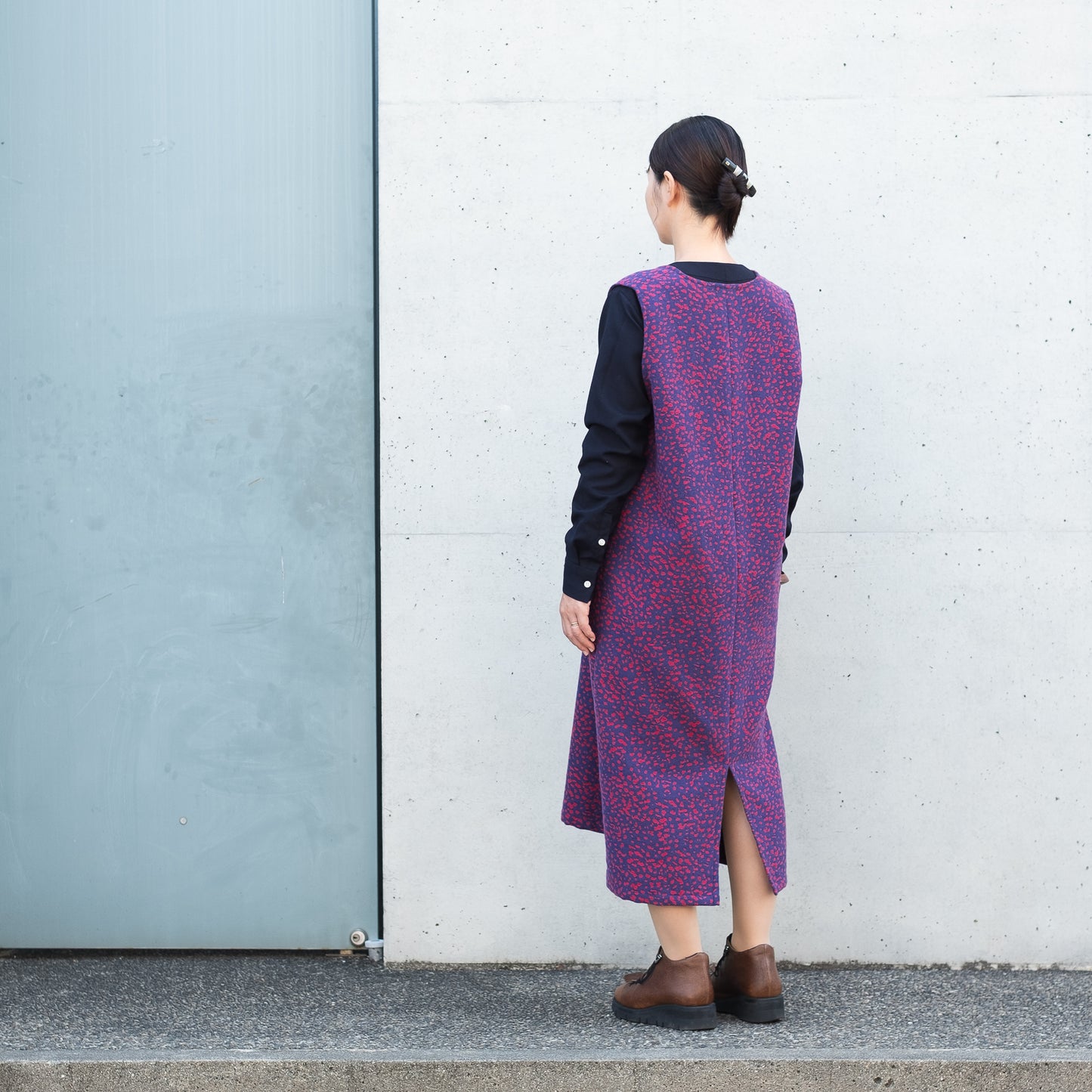 受注予約12月17日まで 　播州織 Wool/Cotton ジャンバースカート６色展開