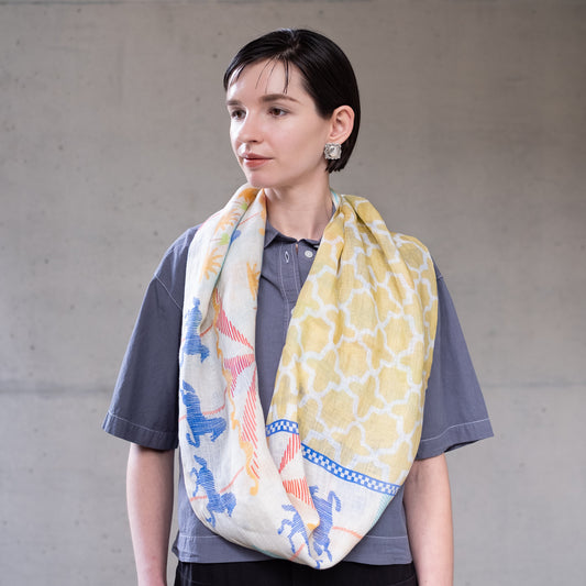 Arrivée prévue en mai! Écharpe à boucles en lin 'Marrakesh'