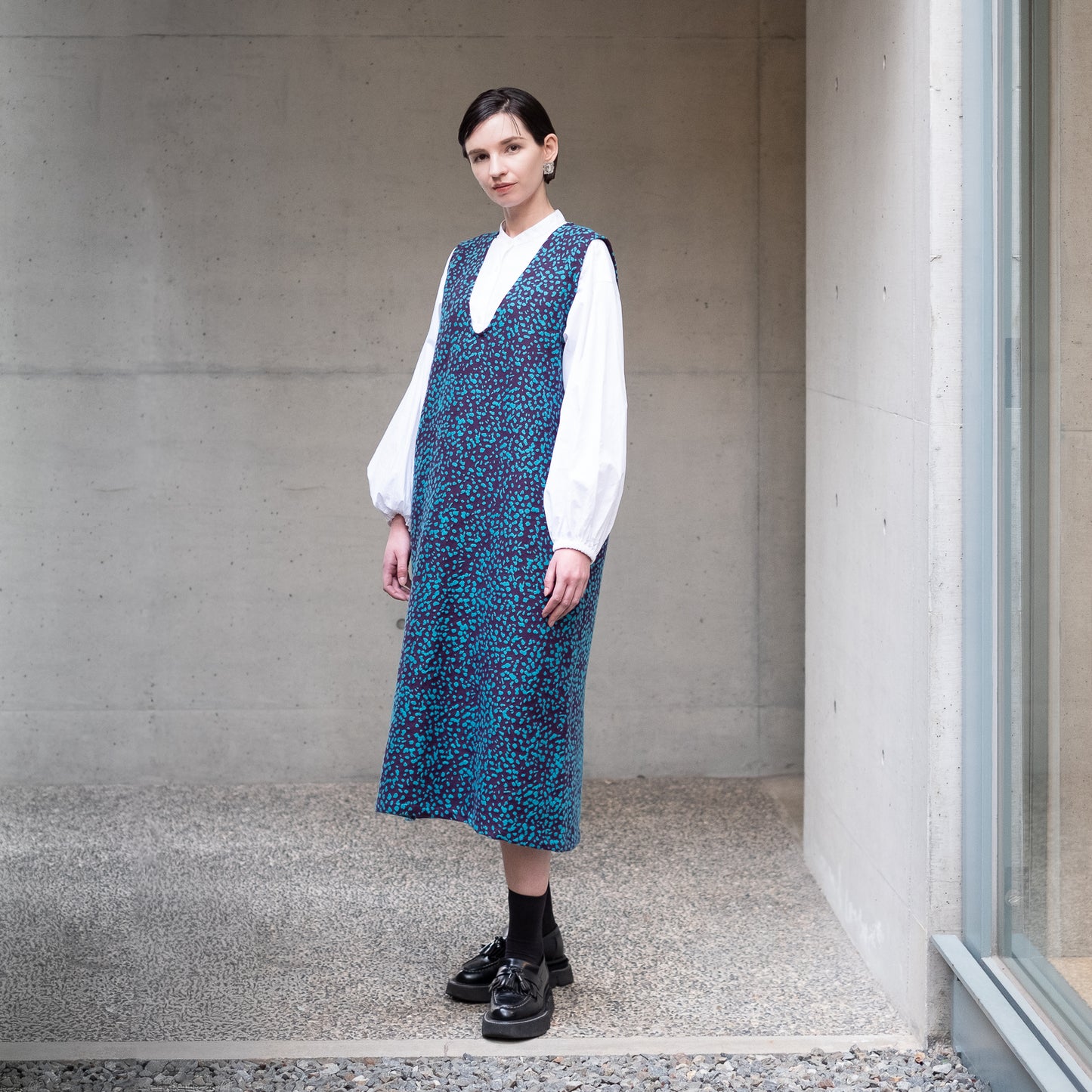 受注予約12月17日まで 　播州織 Wool/Cotton ジャンバースカート６色展開