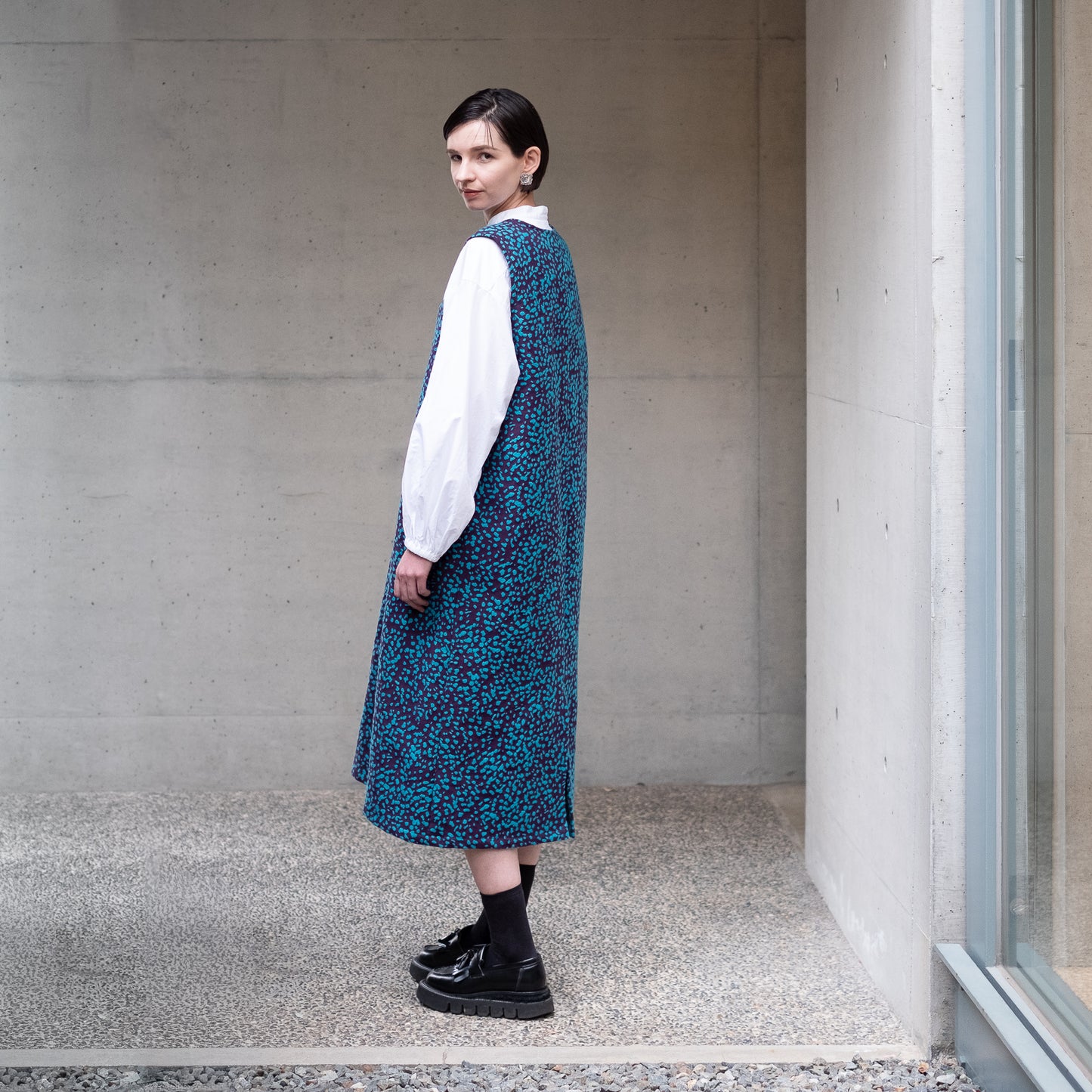 受注予約12月17日まで 　播州織 Wool/Cotton ジャンバースカート６色展開