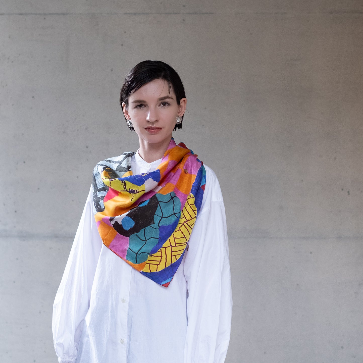 kagayaki工房 長谷川愛実 シルク大判スカーフ