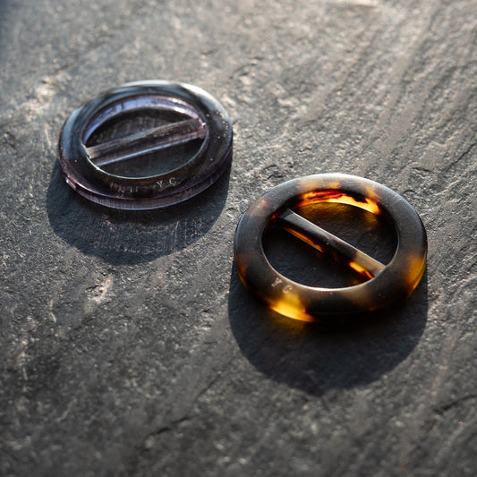 単品 サークルスカーフリング/ べっこう＆クリアブルー by Co*starring Sサイズ