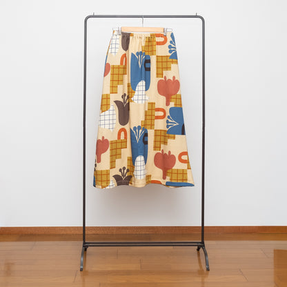 ５色展開　裏起毛オーガニックコットンのロングスカート