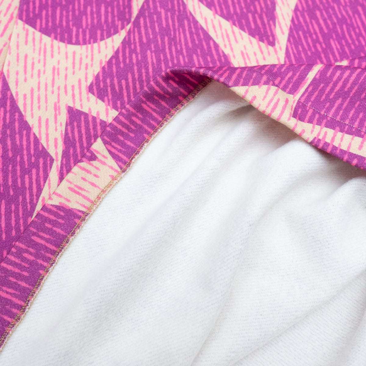 裏起毛 オーガニックコットンロングスカート 'Oxford Mosaic' pink