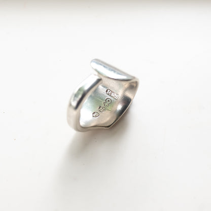 5/11 21時より Silver Plated アンティークスプーンリング /  'MH' 17号~18号