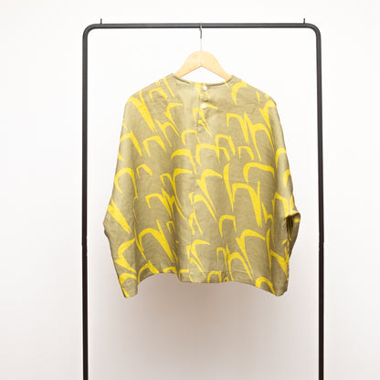 リネンワイドブラウス 'Antwerp' lemon yellow