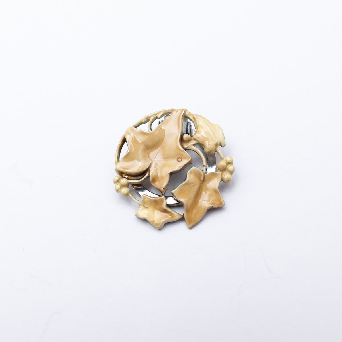 dead stock vintage scarf clip flower motif