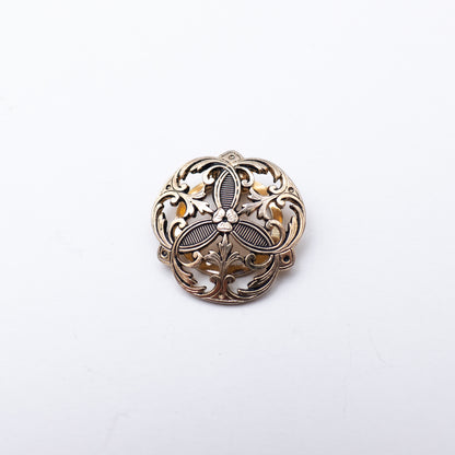 dead stock vintage scarf clip flower motif