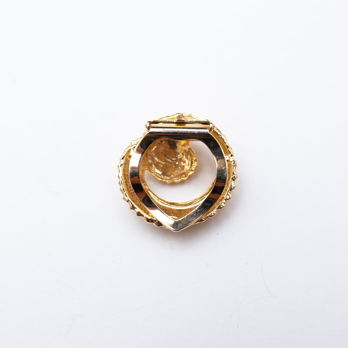 dead stock vintage scarf clip flower motif
