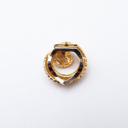 dead stock vintage scarf clip flower motif