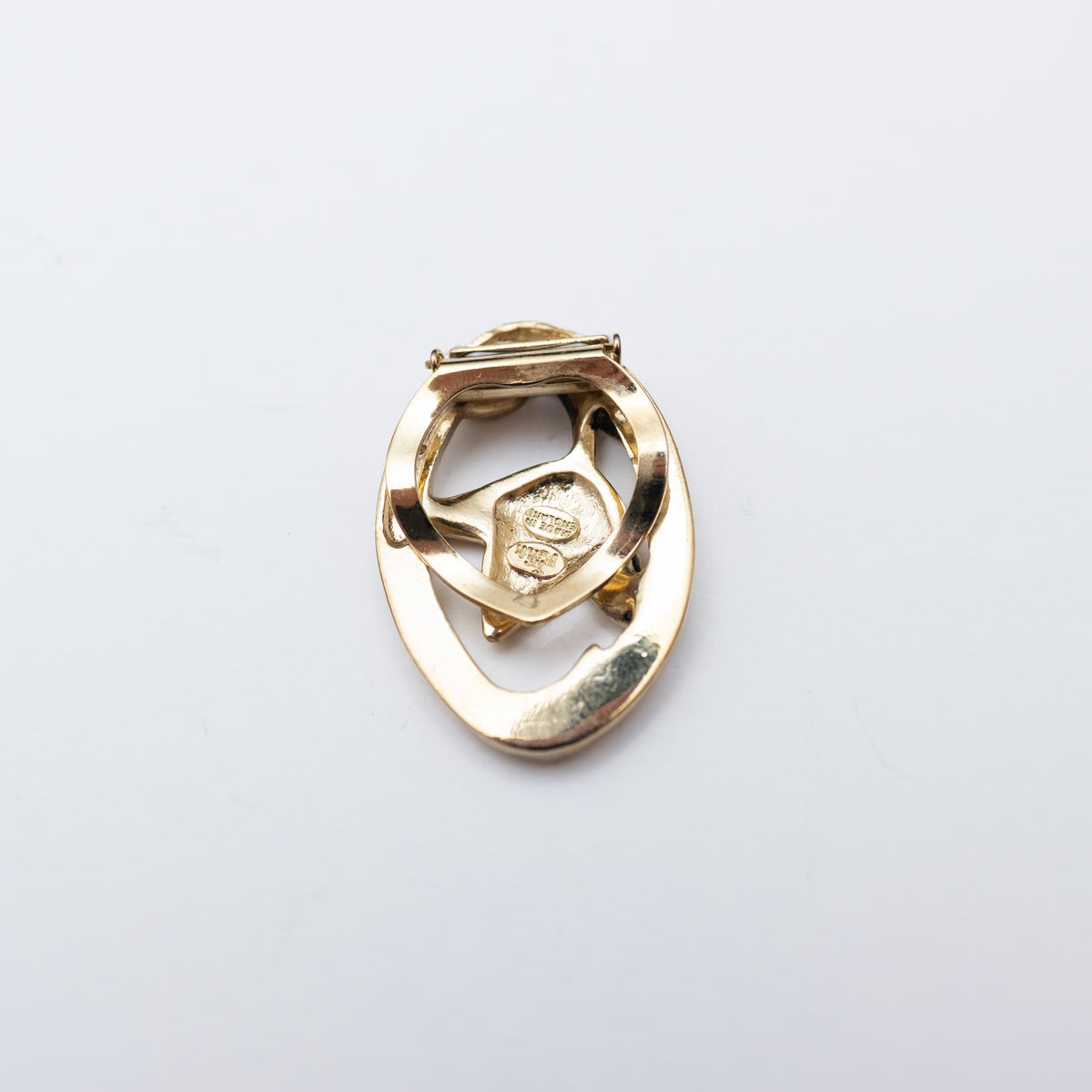 dead stock vintage scarf clip flower motif