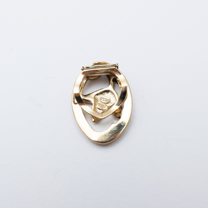 dead stock vintage scarf clip flower motif