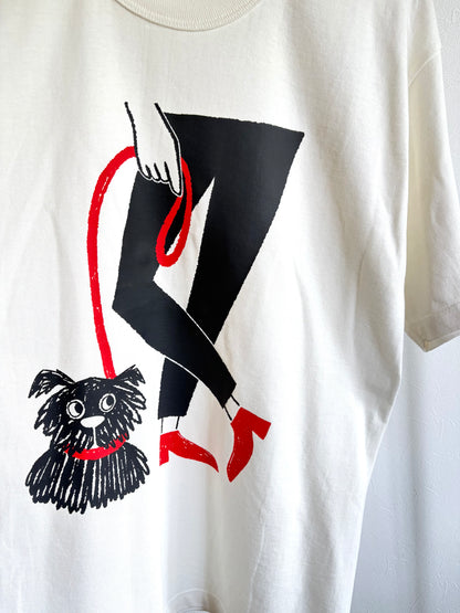 Imprimé japonais Ecovero / O.Cotton UNISEX Tshirt 'Dog In A Hat' Y