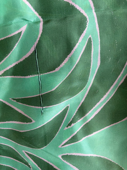 Bグレード 両面シルクのループスカーフ 'Wingham' blue+green
