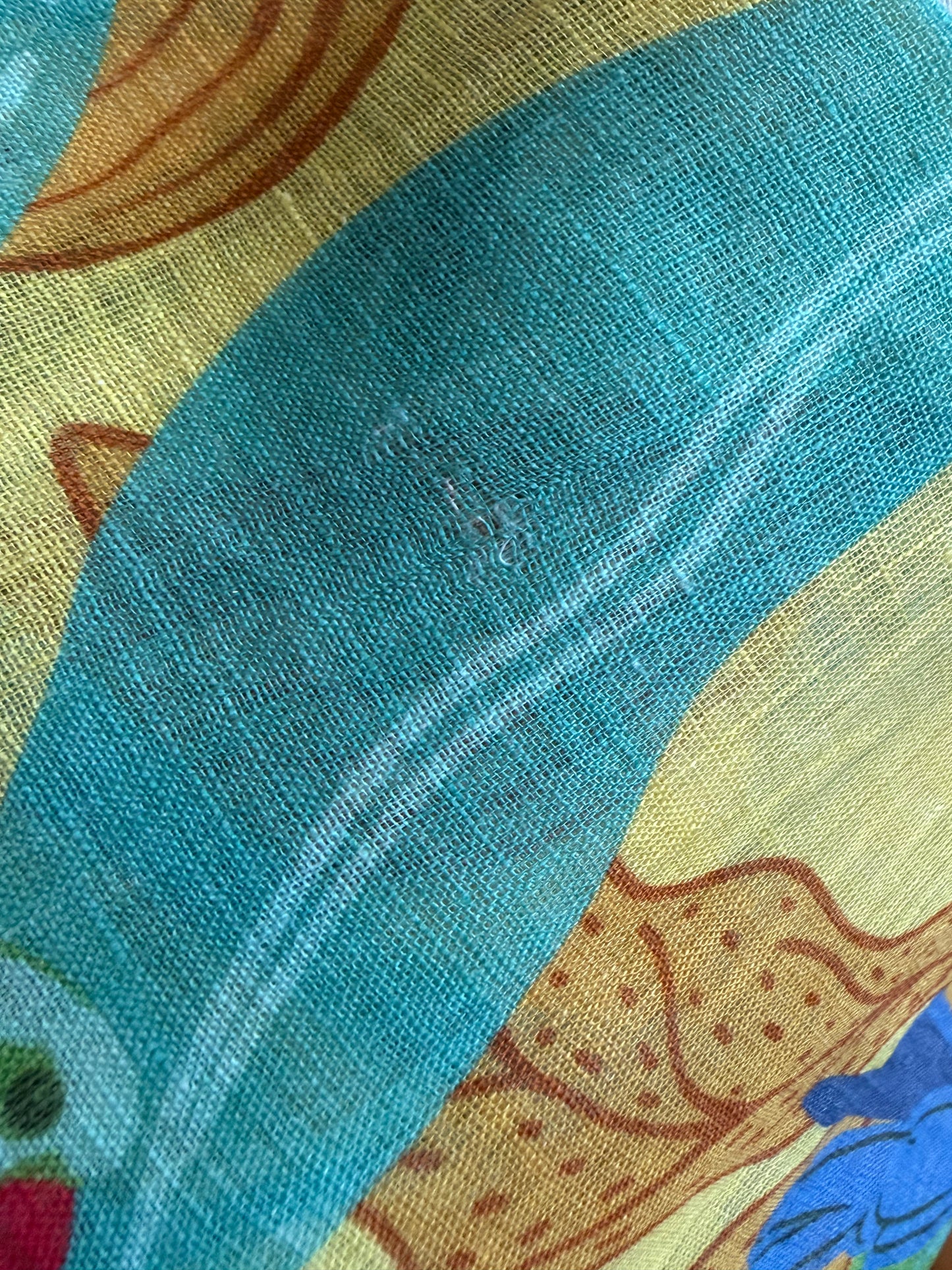 Bグレード リネン 'Nicaragua' yellow ミニスカーフ