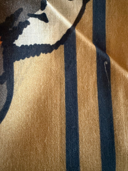 Japanese Printed Organic Cotton 'canopy' Camel mini scarf with ring