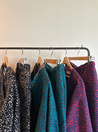 11月中旬入荷予定！播州織 Wool/Cotton イージーパンツ / blue green x purple
