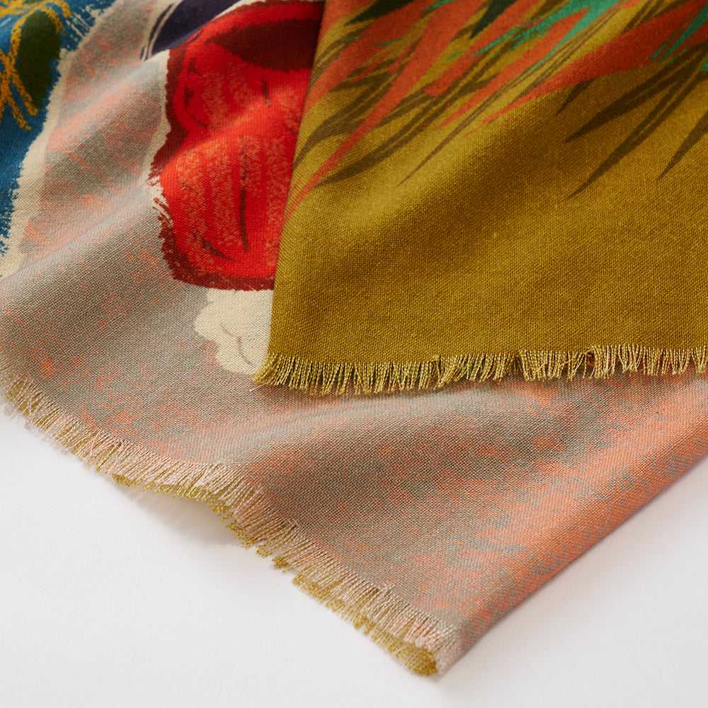 Japanese Merino Wool 'Scarves in the Wind' 二重仕立てのロングストール