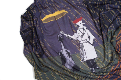 Japanese Merino Wool 'Music Matters' 正方形スカーフ | YARN&COPPER