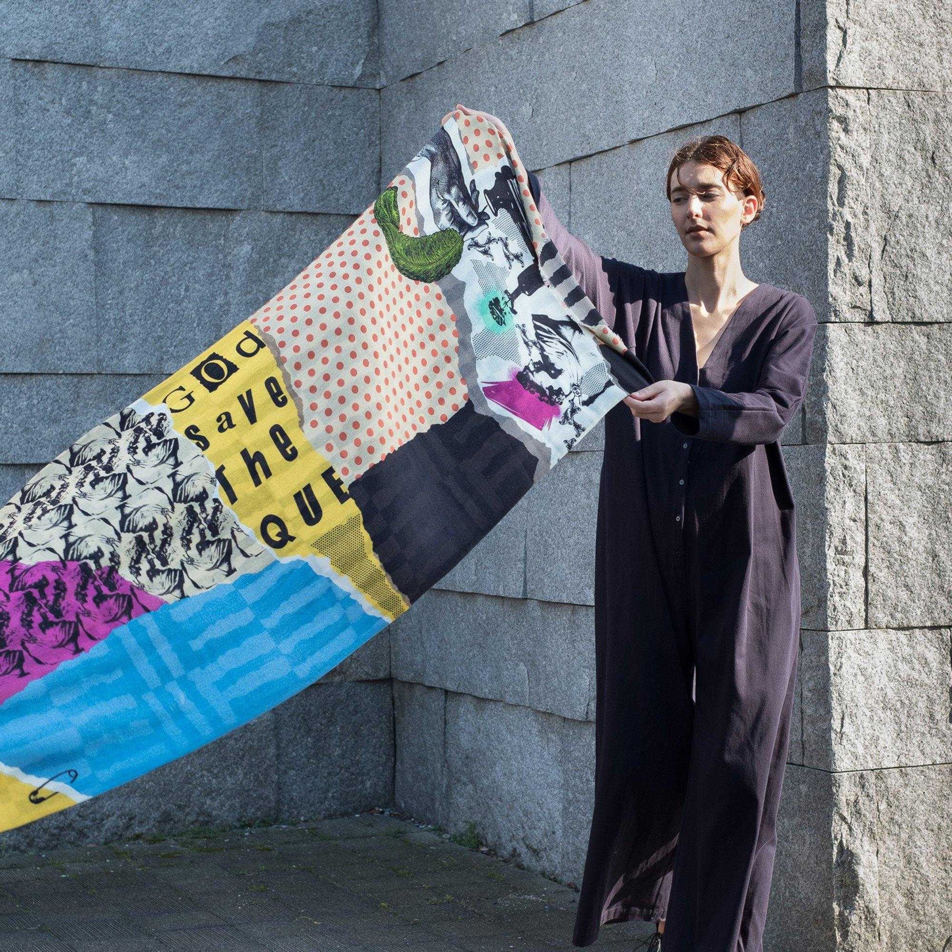 Japanese Merino Wool 'SUBCULTURE' 二枚仕立てのロングストール | YARN&COPPER