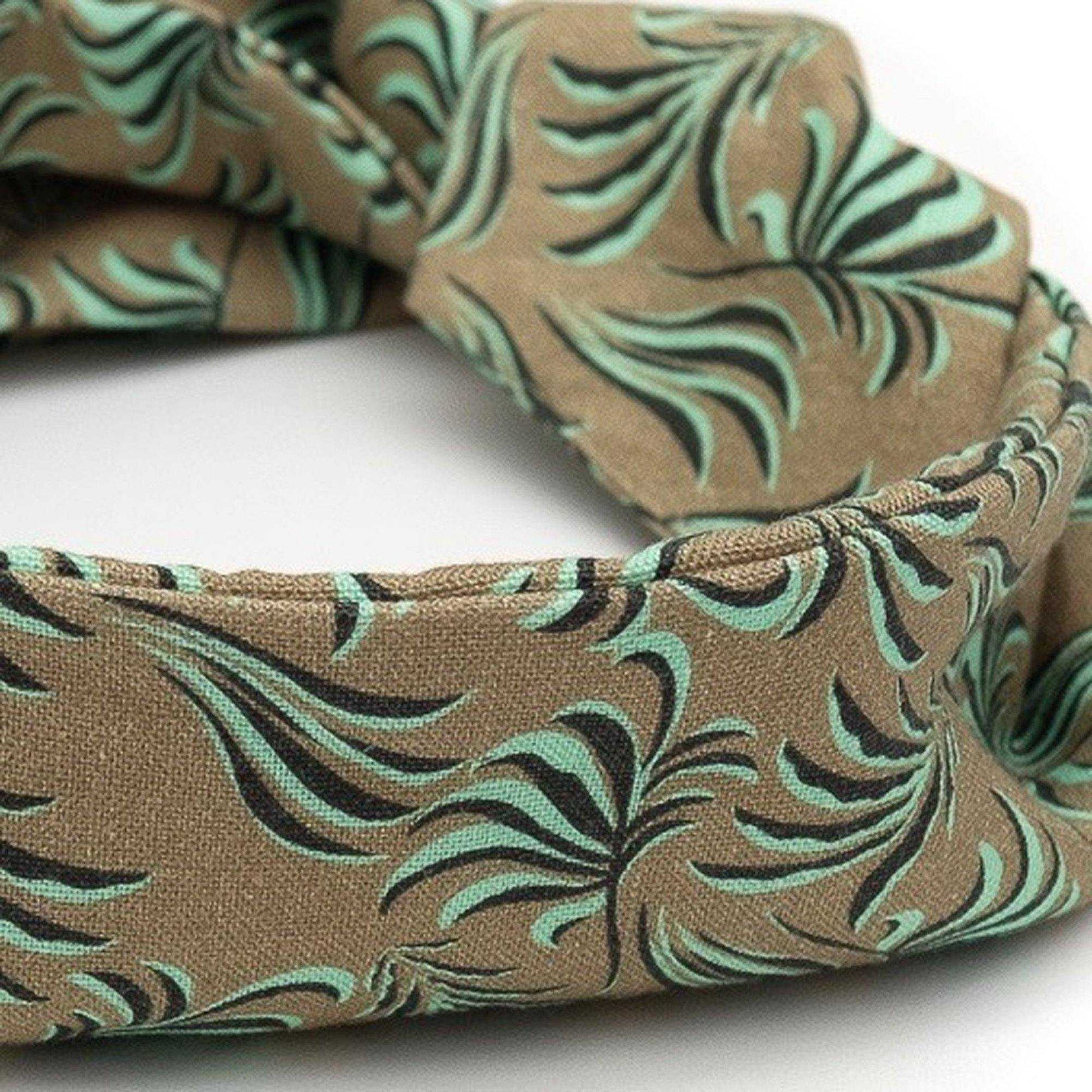 Japanese Linen 'Pearsham' green ヘッドスカーフ/ミニスカーフ | YARN&COPPER
