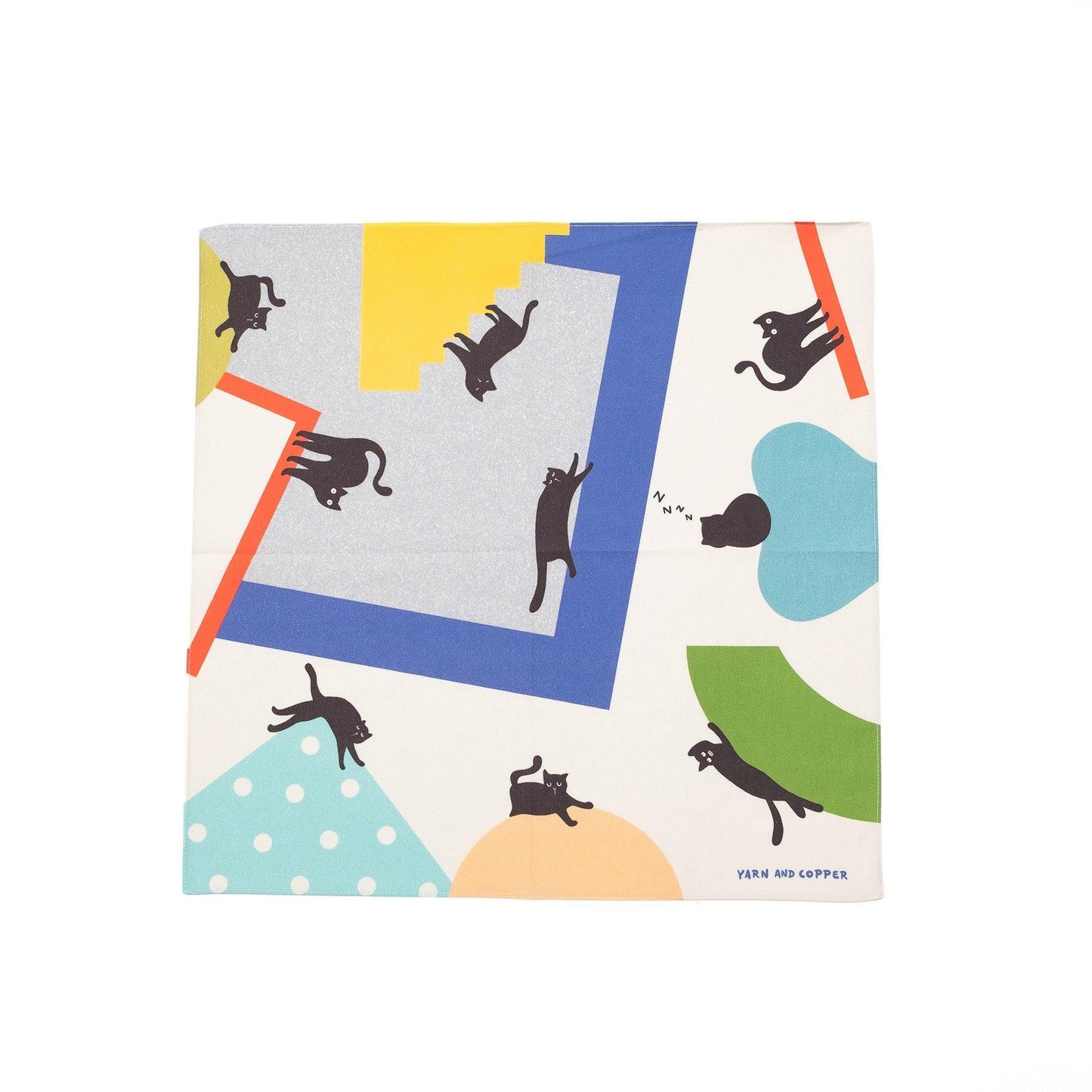 再入荷！Japanese Printed Organic cotton 'Acrocat' ハンカチ/ポケットチーフ