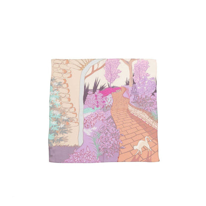 再入荷 Japanese Printed Silk 'A Very English Garden' pink 大判スカーフ