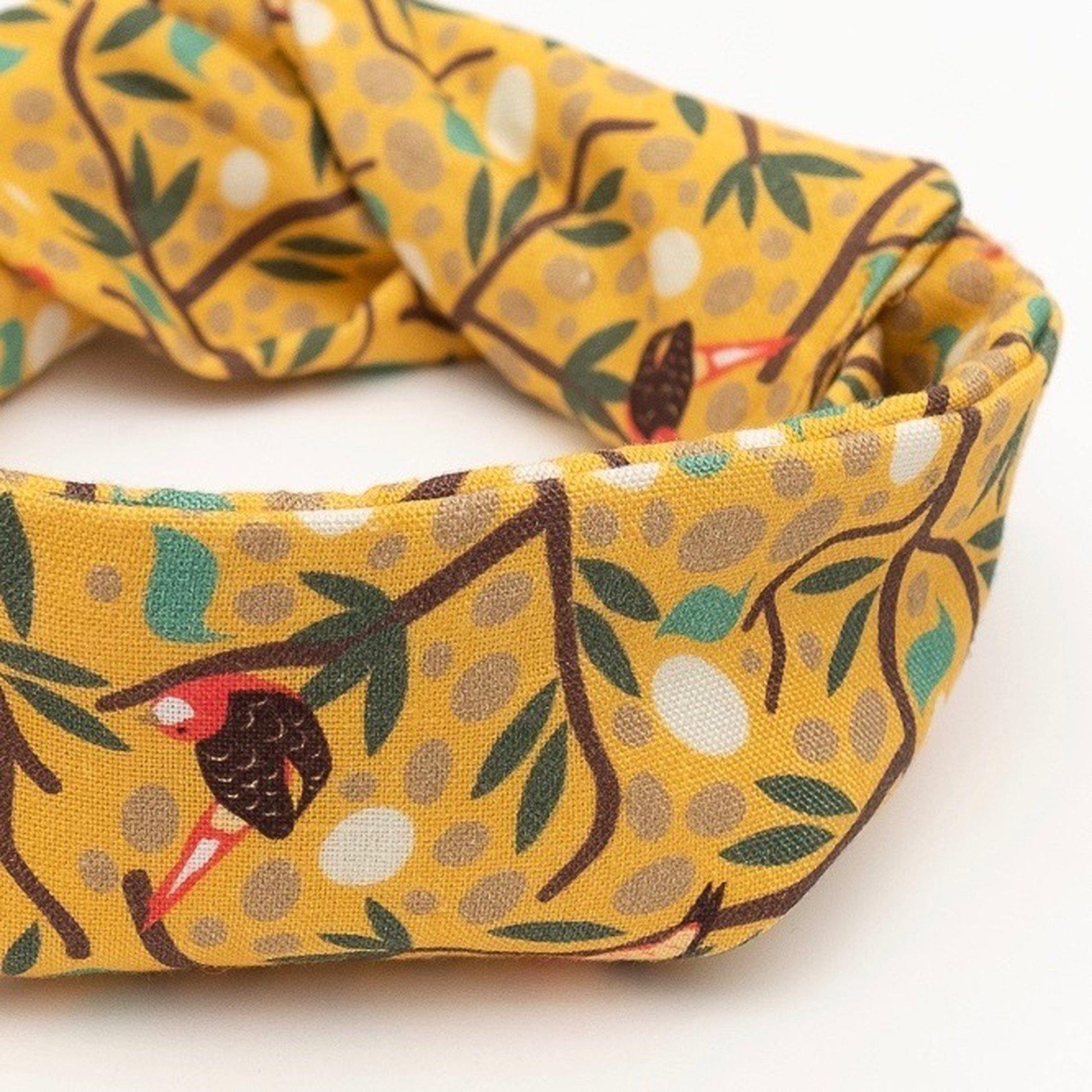 Japanese Linen 'Birchwood' Orange ヘッドスカーフ/ミニスカーフ | YARN&COPPER