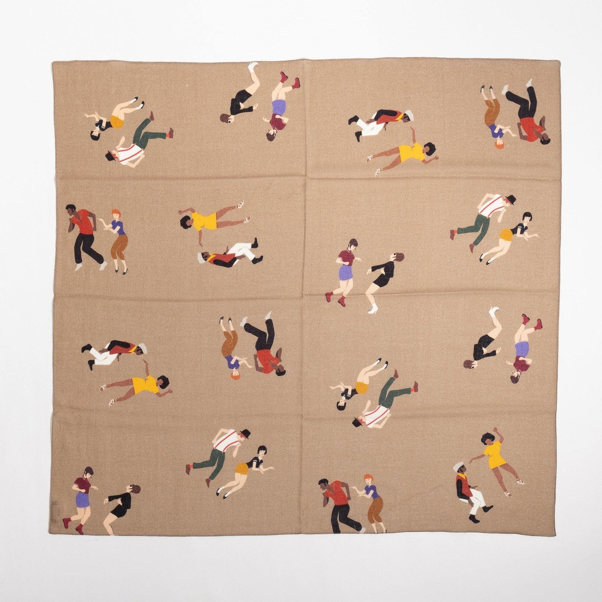 Japanese Merino Wool 'Northern Soul' Beige 正方形スカーフ