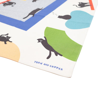 再入荷！Japanese Printed Organic cotton 'Acrocat' ハンカチ/ポケットチーフ