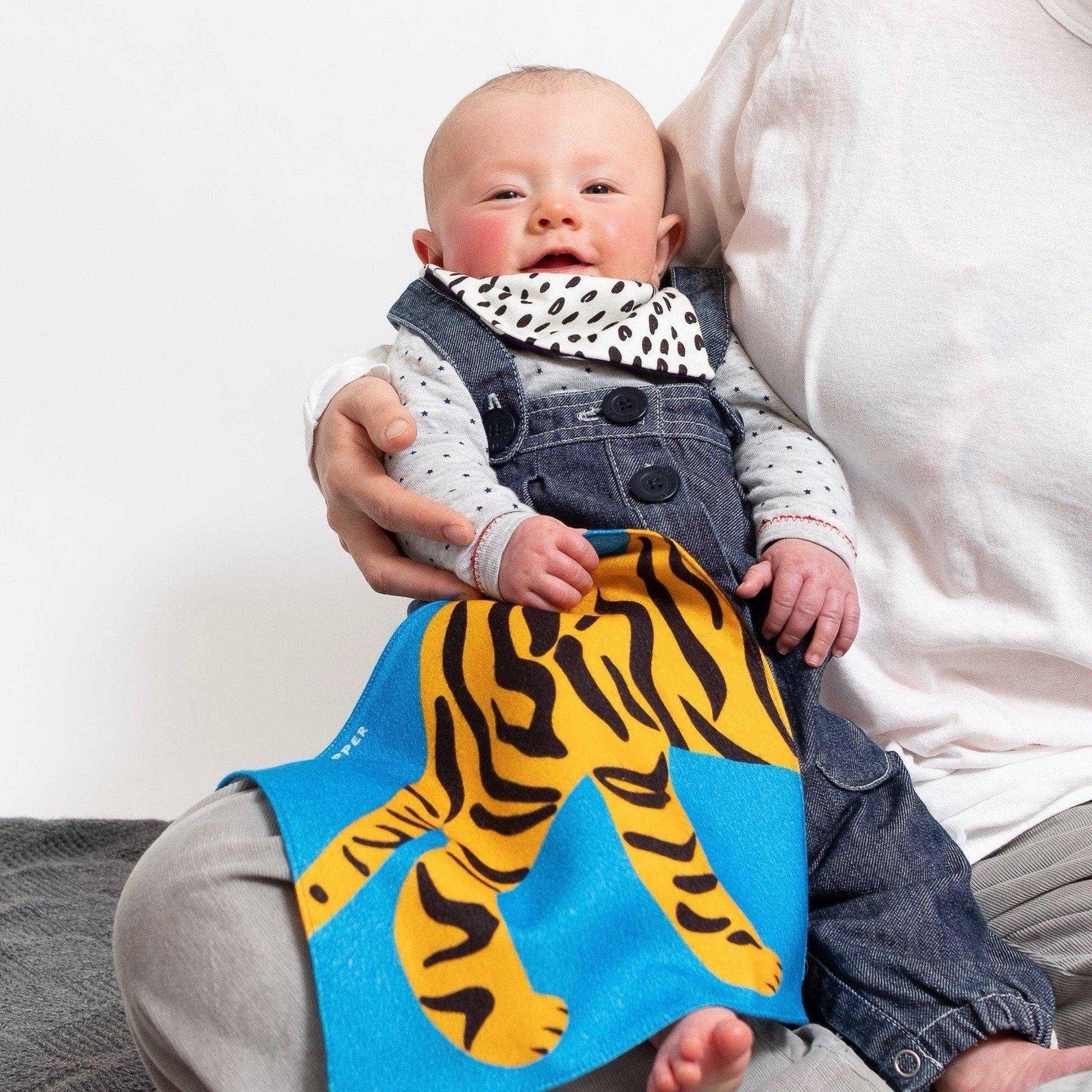 Baby&Kids Organic Cotton Hanky 'Tiger' ミニハンカチ | YARN&COPPER