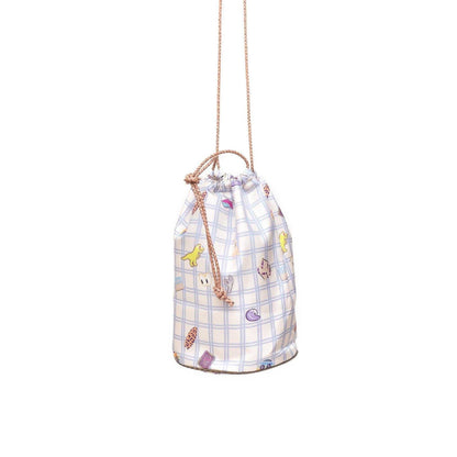 Japanese Printed 2Way Silk Bucket Bag 'Love Surf' | YARN&COPPER