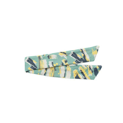 Japanese Linen 'Brompton' Green ヘッドスカーフ/ミニスカーフ | YARN&COPPER