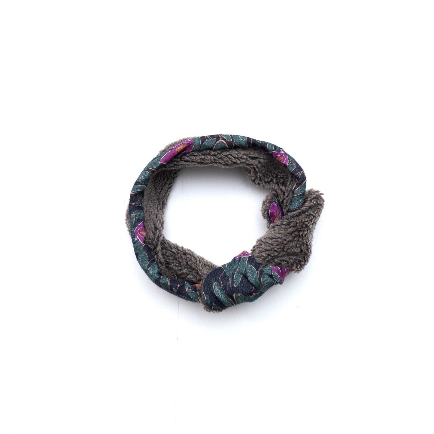 Japanese Merino Wool 'Salisbury' purple  リバーシブルヘッドスカーフ/ミニスカーフ