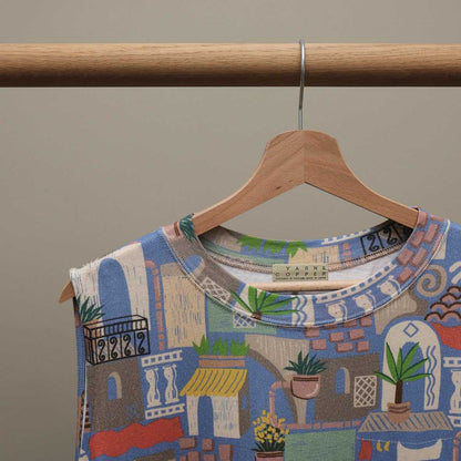 Japanese Printed Organic Cotton 'Italy' タンクドレス | YARN&COPPER