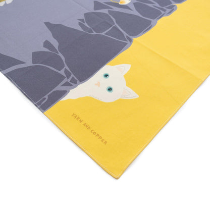 イエローのみ Japanese Printed Organic cotton `Magnolia` PY ブロードハンカチ/ポケットチーフ