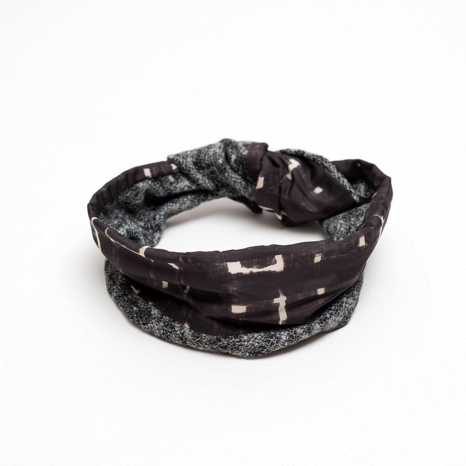 残り１点！Silk&Wool 'Peckham' リバーシブルヘッドスカーフ/ミニスカーフ