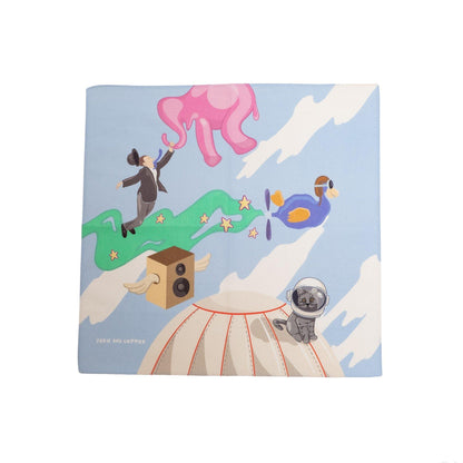 Japanese PrintedOrganiccotton 'The Dodo's flying circus'  ハンカチ/ポケットチーフ