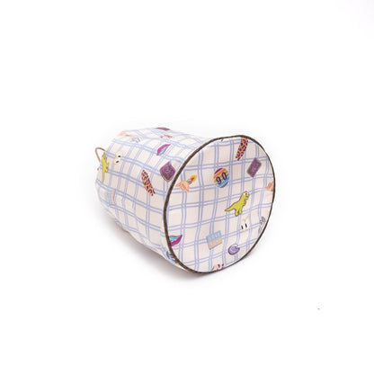 Japanese Printed 2Way Silk Bucket Bag 'Love Surf' | YARN&COPPER